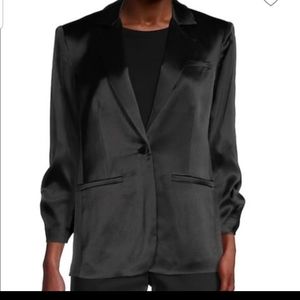 Cinq a sept Khloe blazer black satin